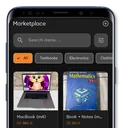 The Campus Plug marketplace, showing student listings